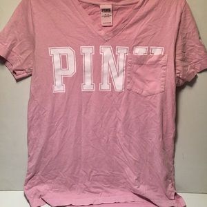 Vs pink campus short sleeve tee size extra small